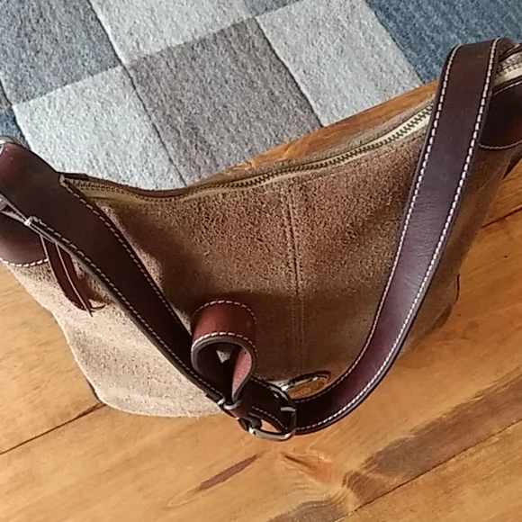 Dooney & Bourke Brown Suede Bag - Picture 8 of 11